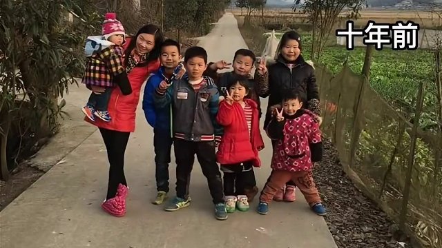 完全复刻还原和三个儿子还有外甥们，十年前十年后，同样的人，同一位置#老照片vs新照片 #十年前vs十