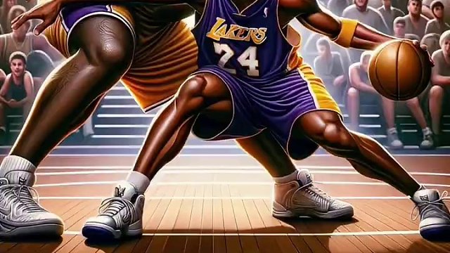 假如你用AI看NBA会是什么效果？#湖人 #科比 #篮球 #奥尼尔 #AI动画