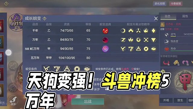 既然运气拼不过你 那只能用钱和你拼运气了！天狗从0斗兽冲榜 #妄想山海 #妄想山海三周年 #手机游戏