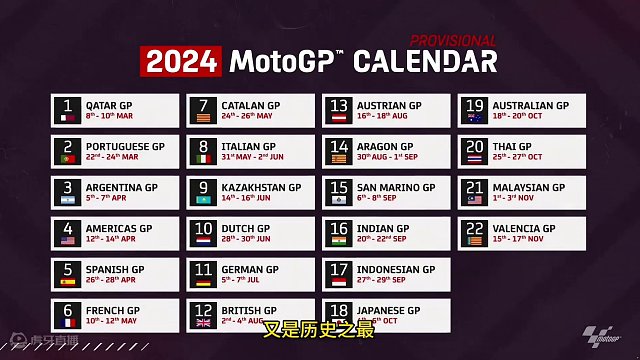 又准备疯狂压榨车手们！motogp2024总赛程来了，依旧是历史场次之最难搞哦！#motogp #杜