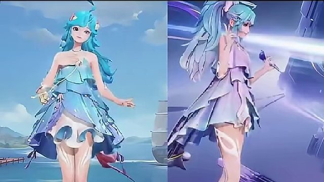 王者破晓朵莉亚新形象！光腿的鱼人歌姬加白丝！ #王者荣耀 #星之破晓 #王者朵莉亚破晓新形象 #王者