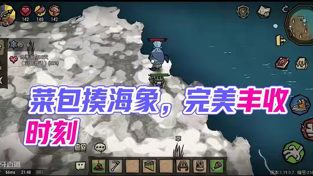 #饥荒 萌新菜包打海象#饥荒新家园 #饥困荒野 #游戏日常 #steam游戏