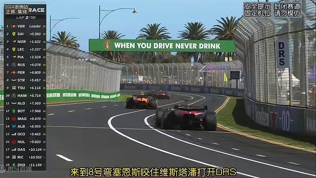 F1澳大利亚大奖赛 正赛精选 索伯再次整活两位车手 维斯塔潘退赛 法拉利包揽冠亚军 #f1 #赛车 