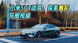 小米SU7試駕，試了【雅灰】和【橄欖綠】#dou是好車 #小米汽車 #小米su7