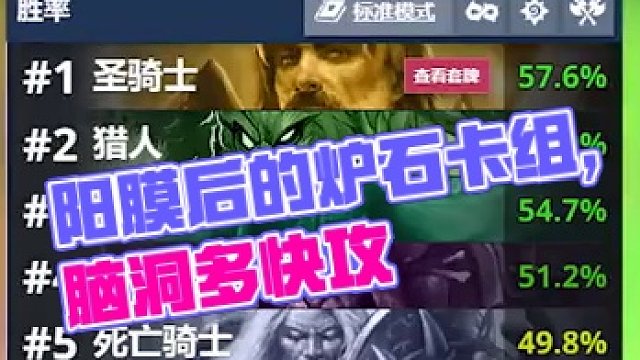 补丁后玩什么，针对和反针对【110期环境周报】 #炉石传说 #环境周报 #标准卡组 #威兹班的工坊