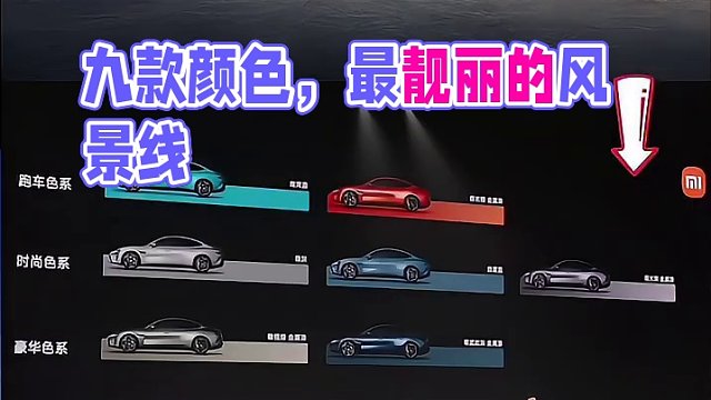 当9款颜色小米SU7 在一起，便是最靓丽的风景线