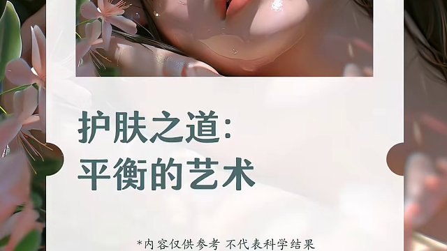 护肤之道：平衡的艺术
#方法技巧 #美容护肤