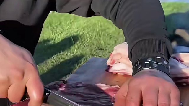 今天奢侈一把#户外美食 #户外美食制作 #户外野餐