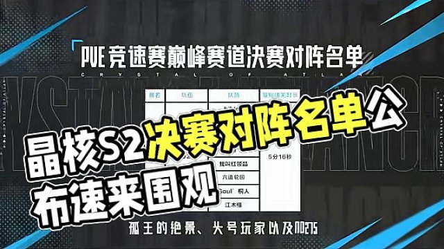 晶核职业联赛S2丨决赛对阵名单出炉，我们周末见！ #晶核coa #晶核职业联赛s2 #上晶核即刻暴打