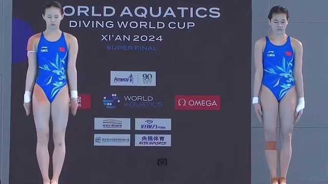 全红婵陈芋汐西安站世界杯双人跳第二跳301b