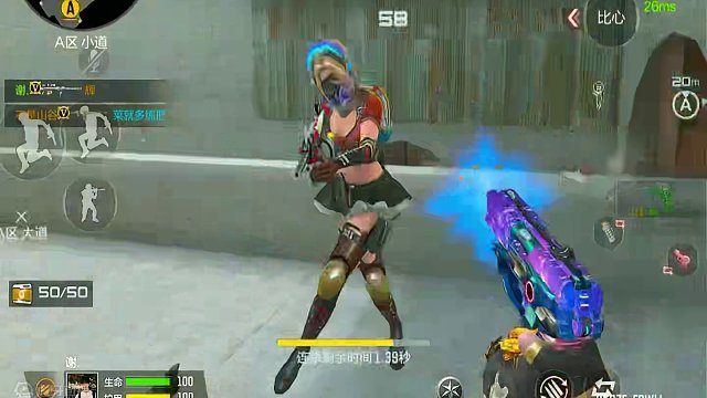 安琪拉配阻尼陀螺仪辅瞄，太合适了！对面会自己接子弹的！ #cf手游 #手游cf #cf手游霓裳战舞