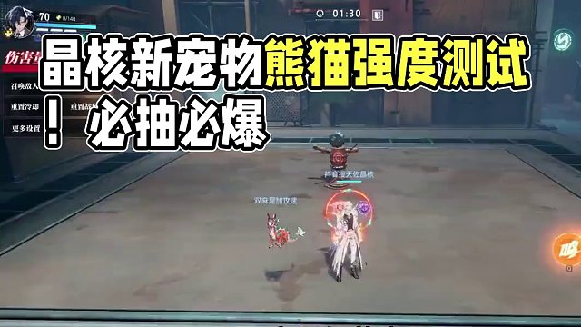 晶核 晶核新上线的宠物武动熊猫，强度测试视频！真的很给力阿。