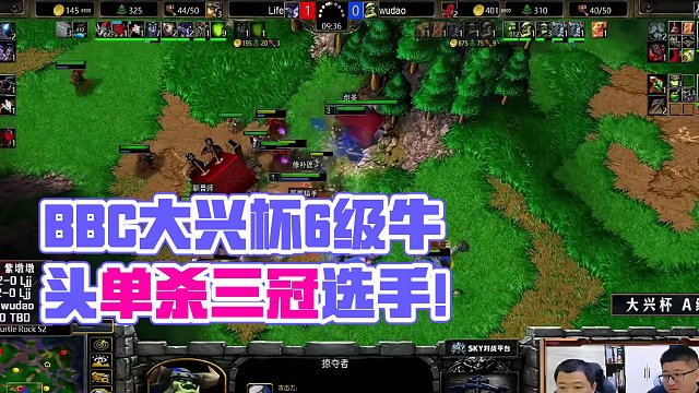 6级牛头的悲歌！ 大兴杯魔兽争霸赛暨Bcup第9赛季A组战报！#bbc #张宏圣  #魔兽争霸3 #