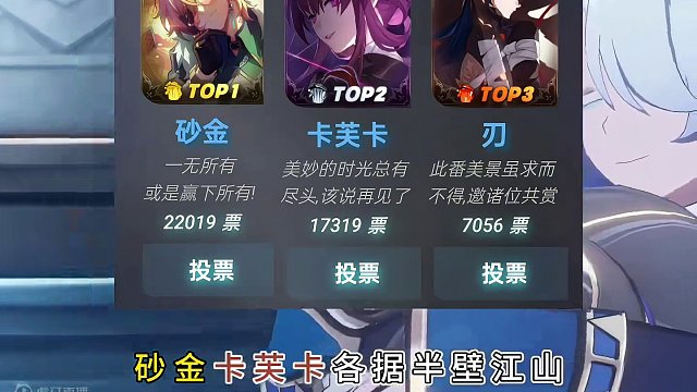 各位心目中的人气前三甲都会是谁呢？！#崩坏星穹铁道 #等醒来再哭泣 #知更鸟全民制作人 #星穹铁道知