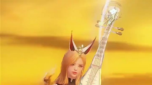 夕阳西下，气功师弹奏着唯美的琵琶曲，欢快的国风演奏让人心驰神往！#命运方舟 #命运方舟新职业狂剑士 