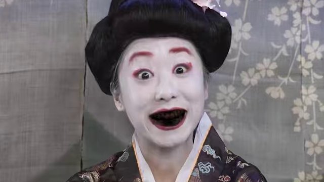 大白脸.黑牙.粗短眉毛.平安时期 日本女人恐怖妆容