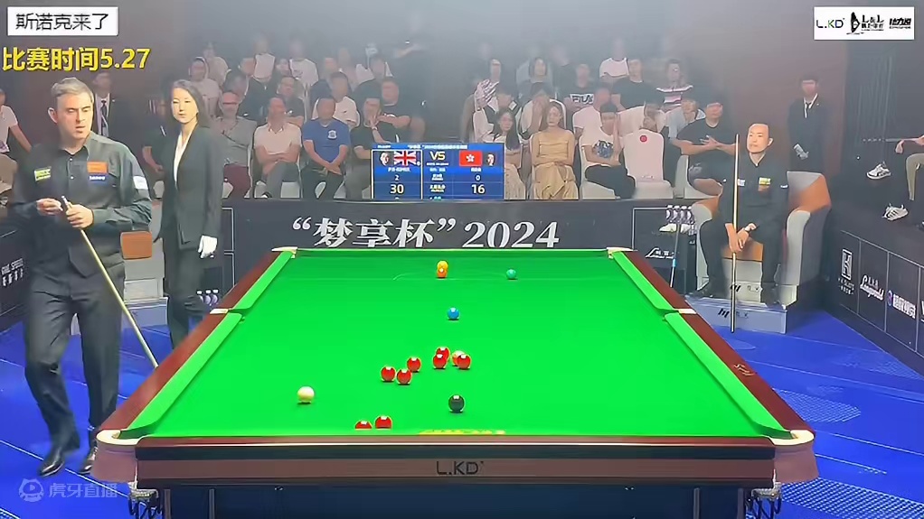 2024上海表演赛：出场费决定状态，奥沙利文连续极限薄球+帅气左手，打出完美清台 #奥沙利文 #斯诺