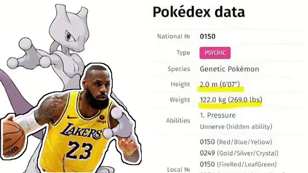 到底谁能打老詹阿！！ #勒布朗詹姆斯 #老詹 #宝可梦 #超梦