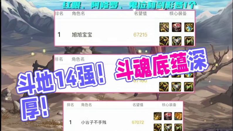 雾神团本开放前全新名望境界榜！仅14个转职角色，存在斗帝强者 #dnf地下城 #DNF #地下城与勇