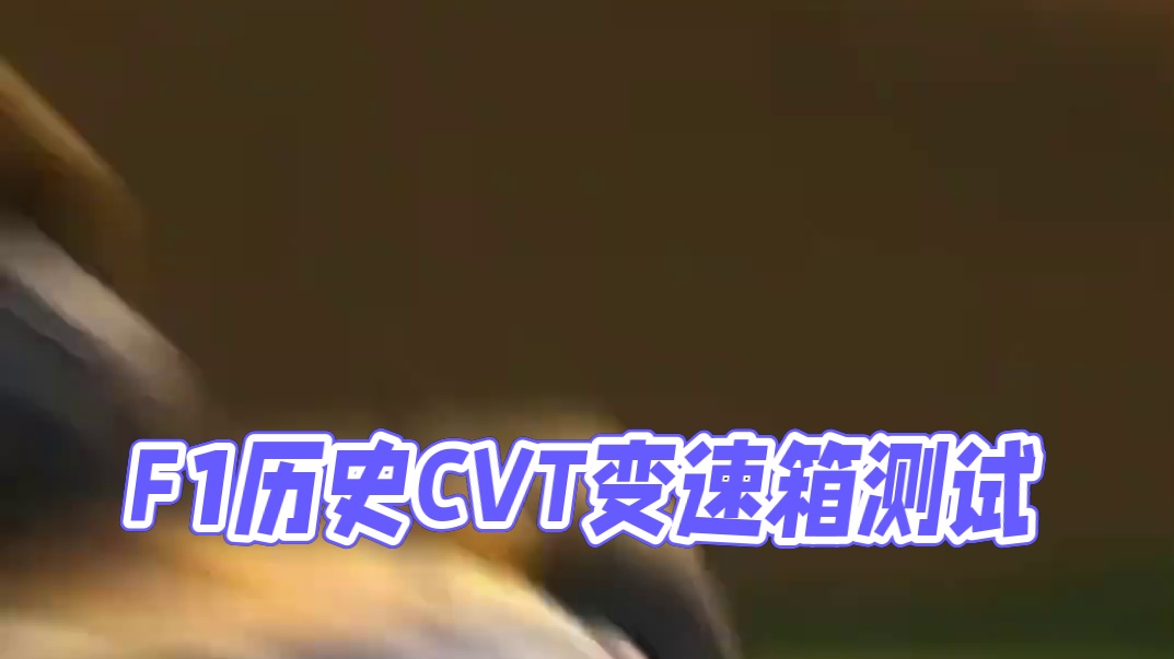 F1曾经用过 CVT 