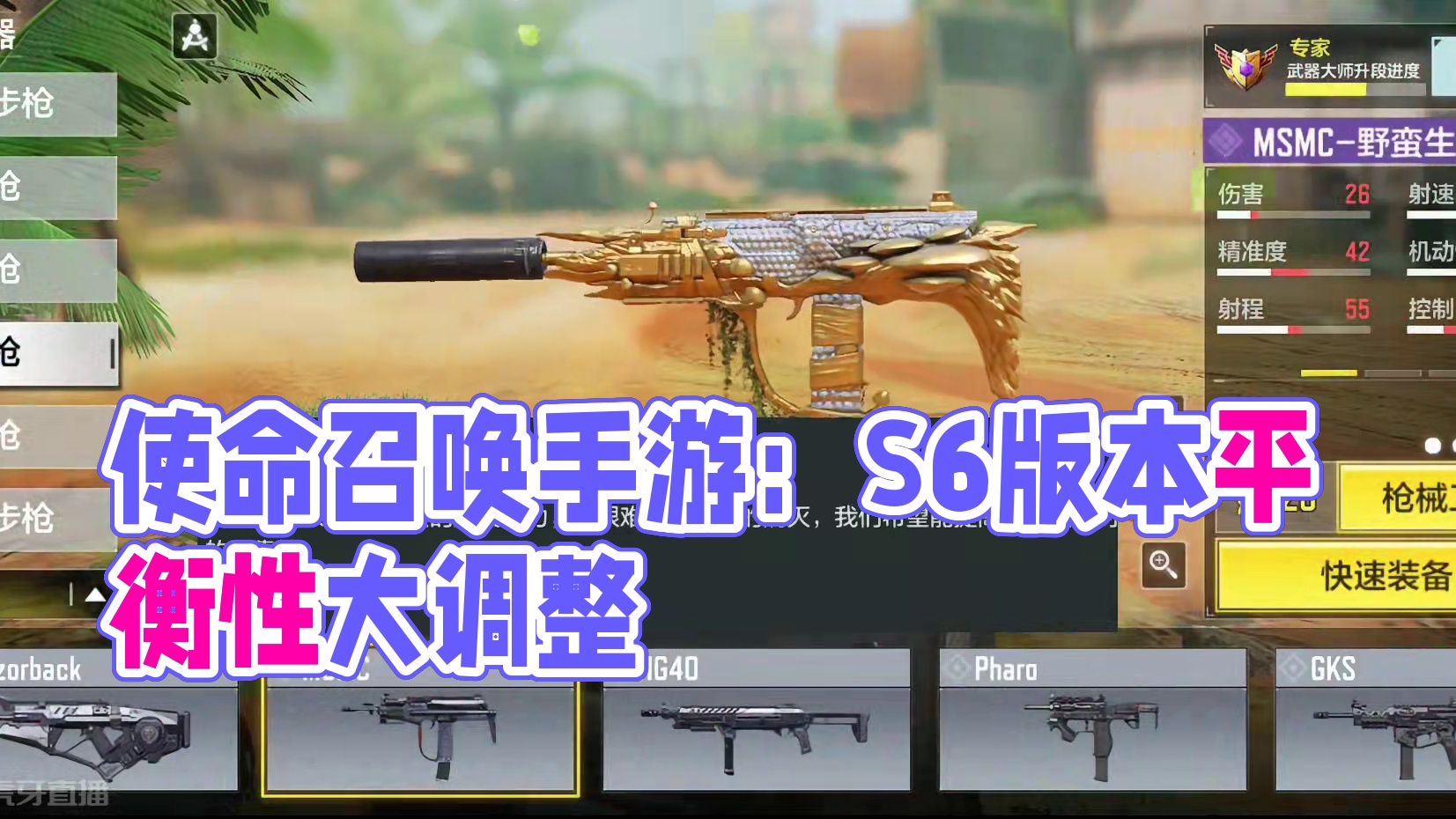 使命召唤手游：下个版本体验服最新平衡性调整#使命召唤手游 #CODM突突突突突节 #CODM激励计划