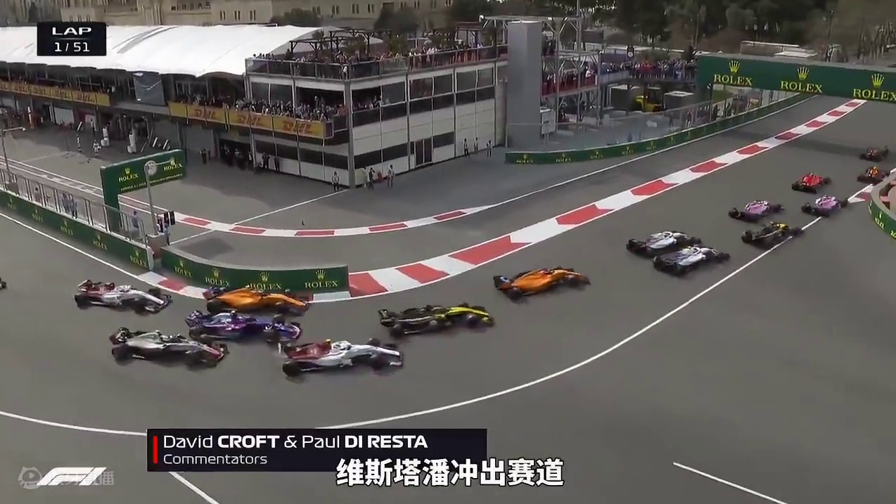 红牛内斗撞车 博塔斯心碎巴库 | 2018 F1阿塞拜疆大奖赛正赛集锦#f1