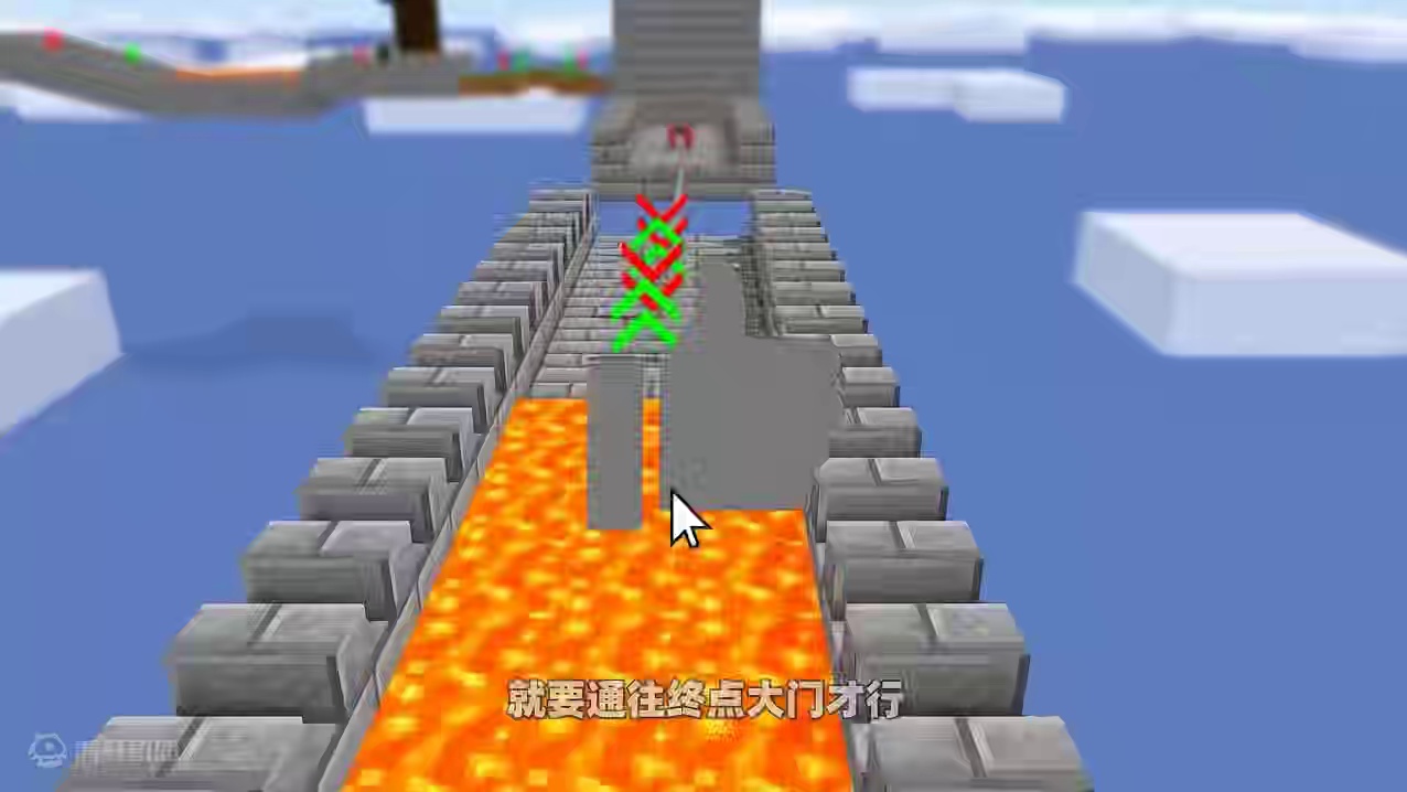 我的世界：怪物学院奔跑挑战，末影人竟然瞬间来到了终点！ #我的世界 #mc不灭 #我的世界解说 #游