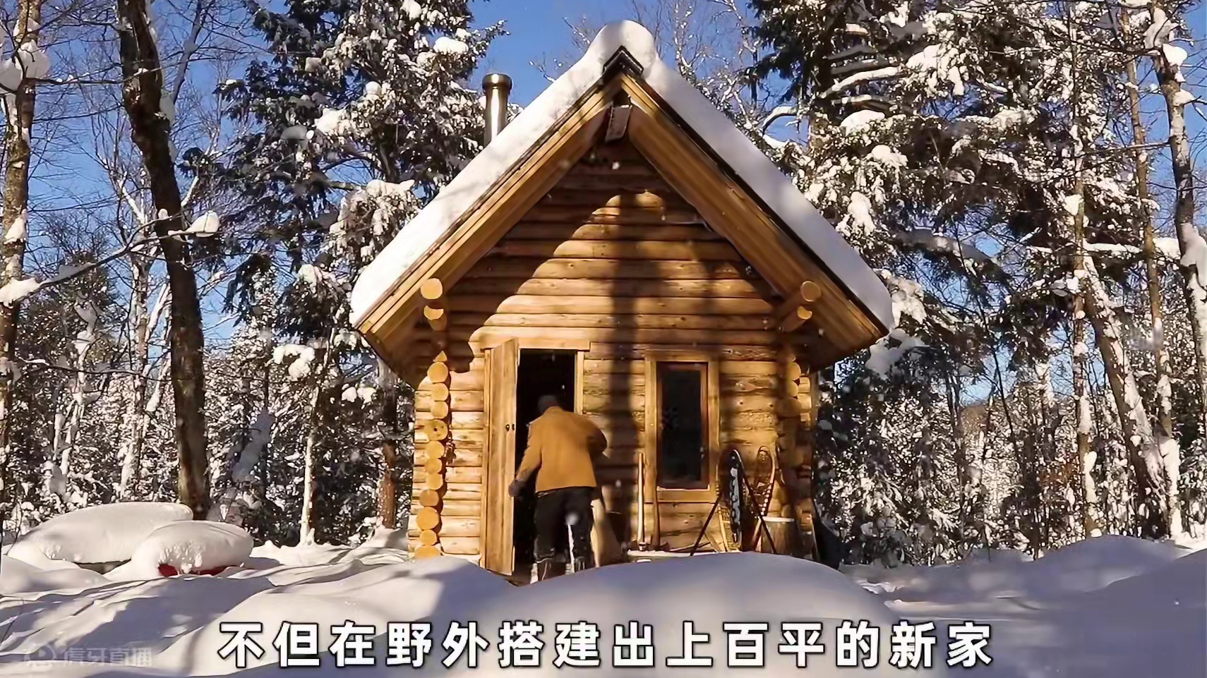 肖恩不但打造出基础家具，还制作出厨房灶台#木屋建造 #荒野建造 #解压助眠 #纪录片