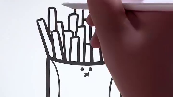 五天画金拱门系列 嘎嘎脆的薯条谁还不会画！揪出来 给我学！到今天我们的金拱门系列就全部结束啦！！啦啦