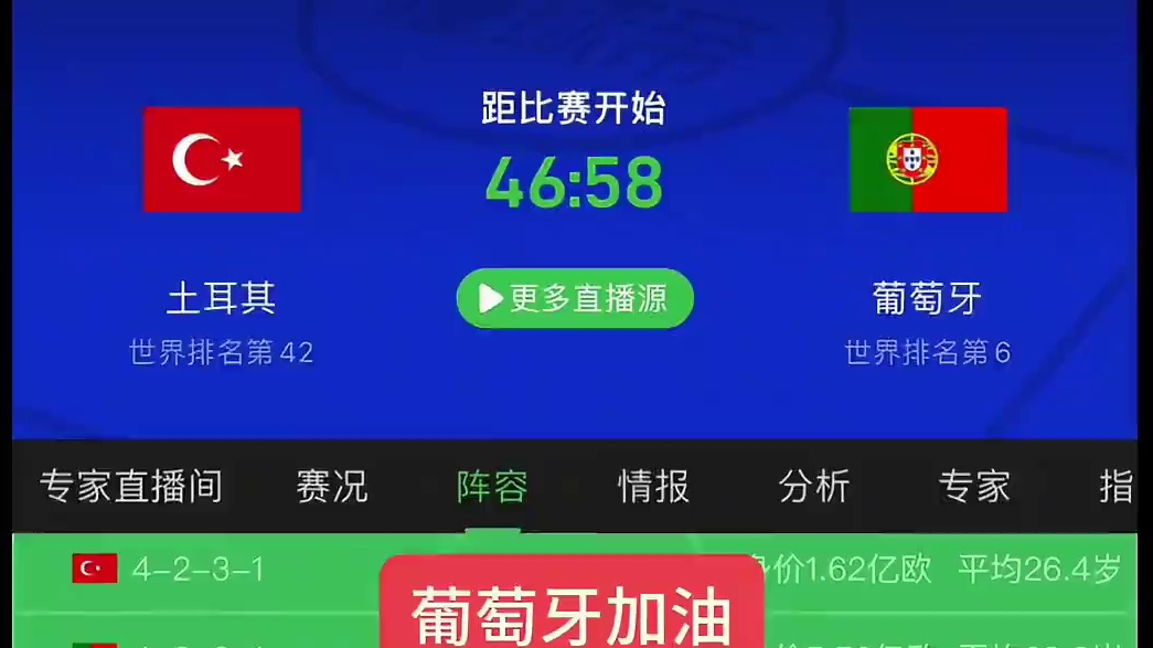 马丁内斯变阵，葡萄牙队能否收获一场大胜？#c罗 #土耳其vs葡萄牙#欧洲杯#谁是欧洲杯预言家 #刘老