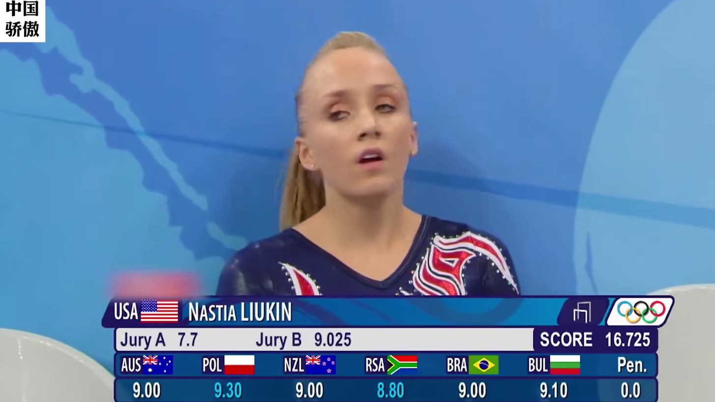 面对美国队的全场最高分， 中国小将何可欣力挽狂澜，完美一跳成功逆转，最后以0.1的优势险胜夺得冠军#