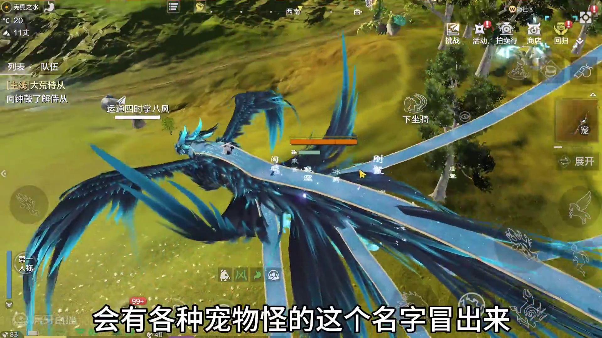 新挖宝 飞廉的新皮肤【鸿翰青書】墨色+冰系的融合背着白泽精怪图 #妄想山海 #新挖宝 #飞廉 #宠物