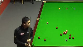 丁俊暉134——0零封對手奪賽點，連續(xù)三局過百，對手哭暈在廁所