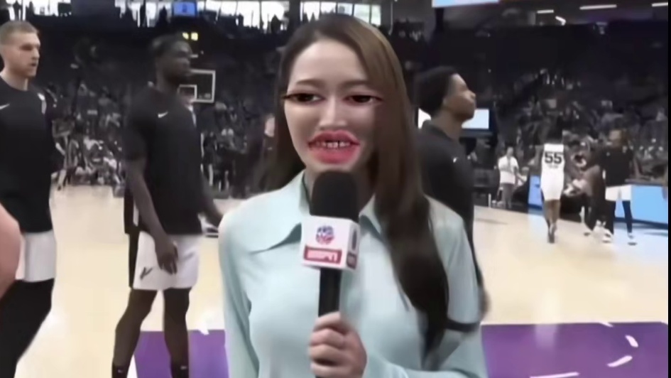 杨翰森赛后采访，超姐瞬间脸红 #杨翰森 #中国男篮 #中国男篮男篮vs黄蜂