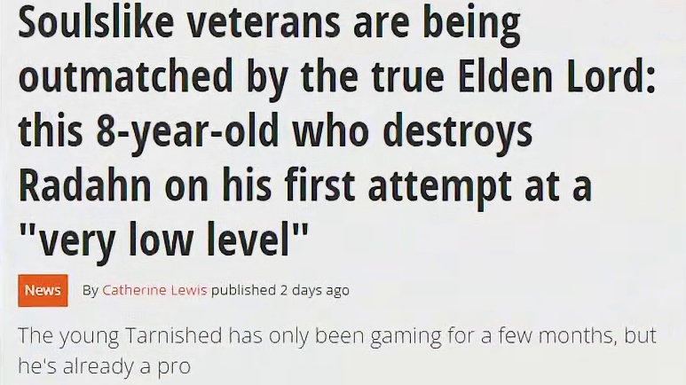游戏界的小天才？ 只玩了10个小时的艾尔登法环新手玩家，第一次遇到碎星拉塔恩就将其击败？