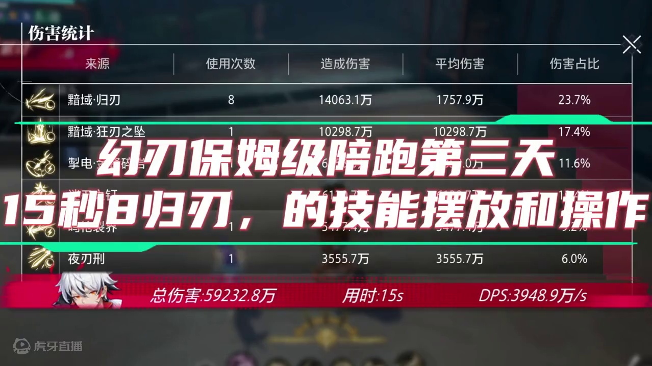 幻刃15秒8归刃技能摆放和教学，幻刃保姆级陪跑第3天 #晶核coa #晶核全民星计划 #上晶核吃点好