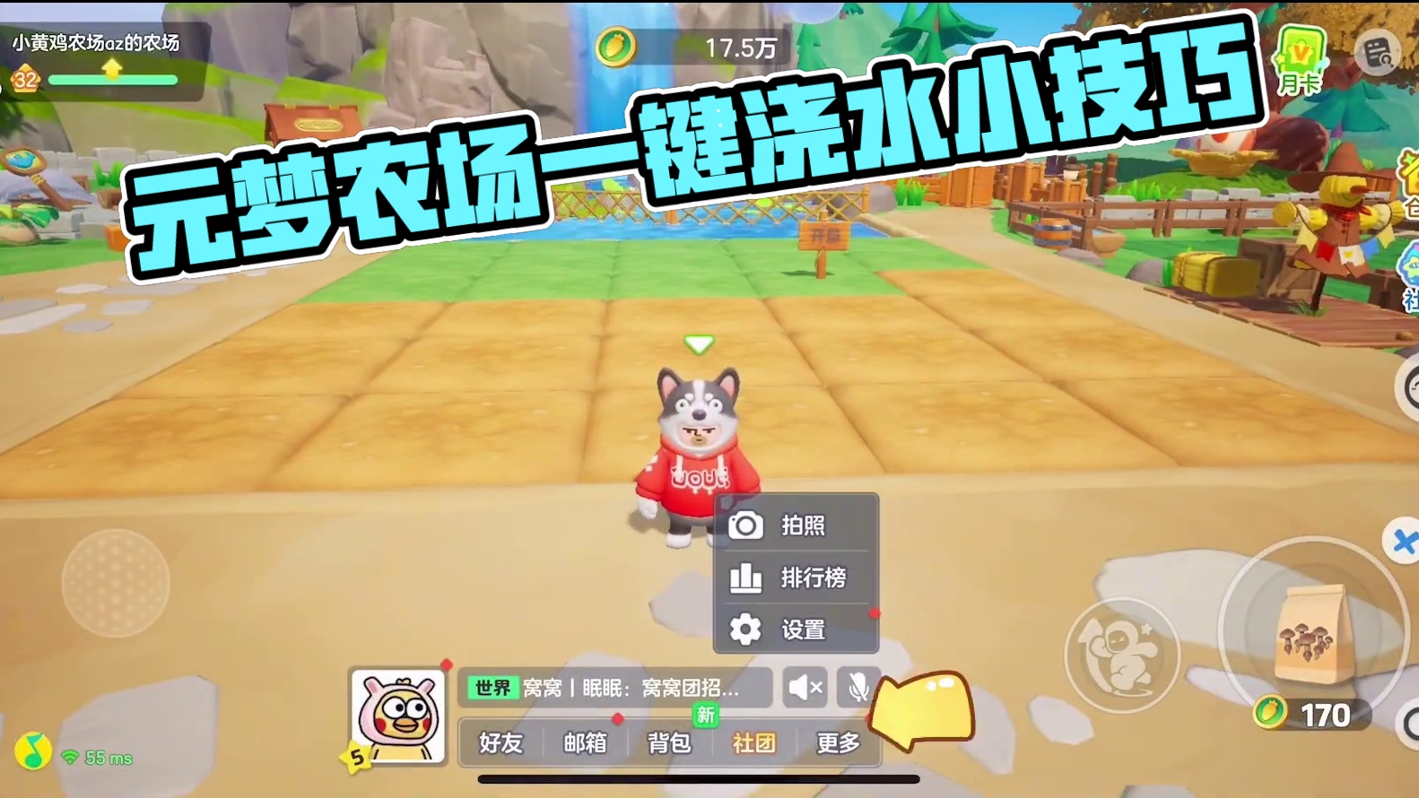 元梦农场一键浇水收菜教程 #元梦偷菜好上头 #畅玩元梦夏日乐园 #元梦之星