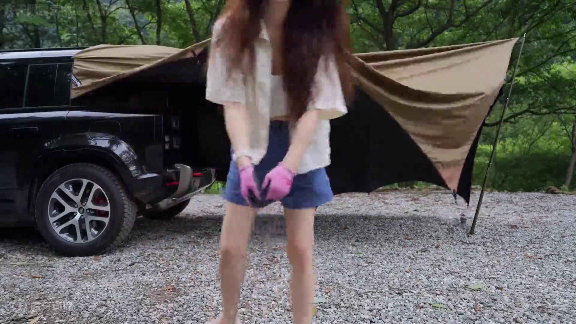 【无限露营】小姐姐暴雨汽车露营 #露营 #雨中露营 #助眠 #解压