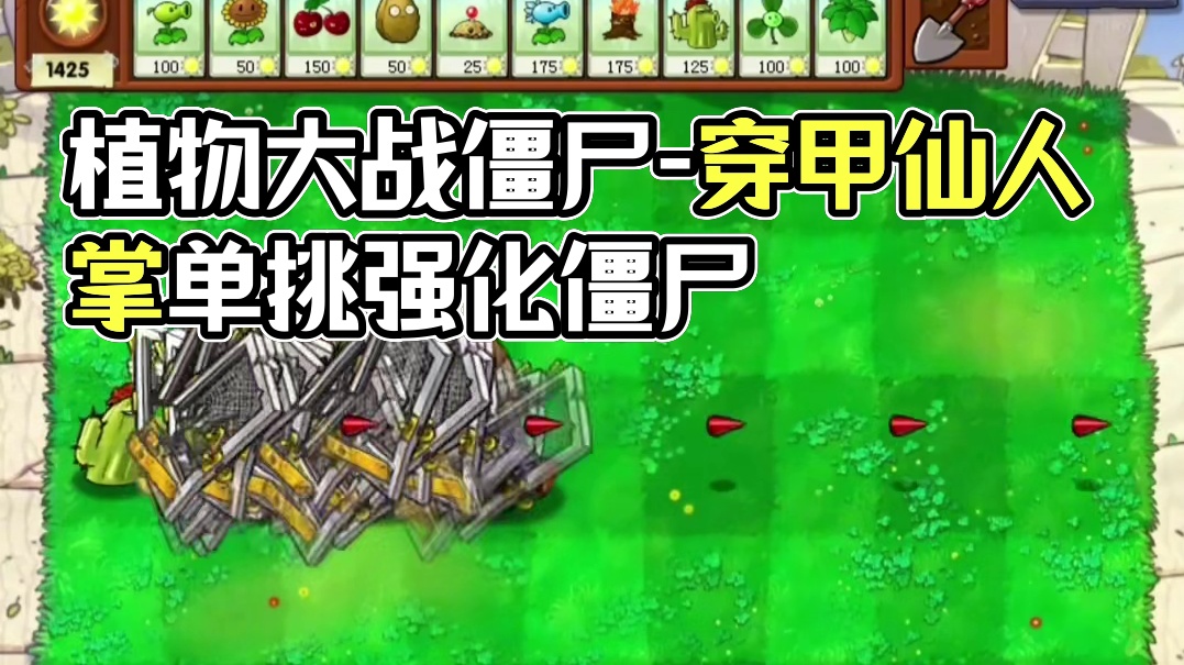 123. 植物大战僵尸 -穿甲仙人掌单挑各种强化僵尸