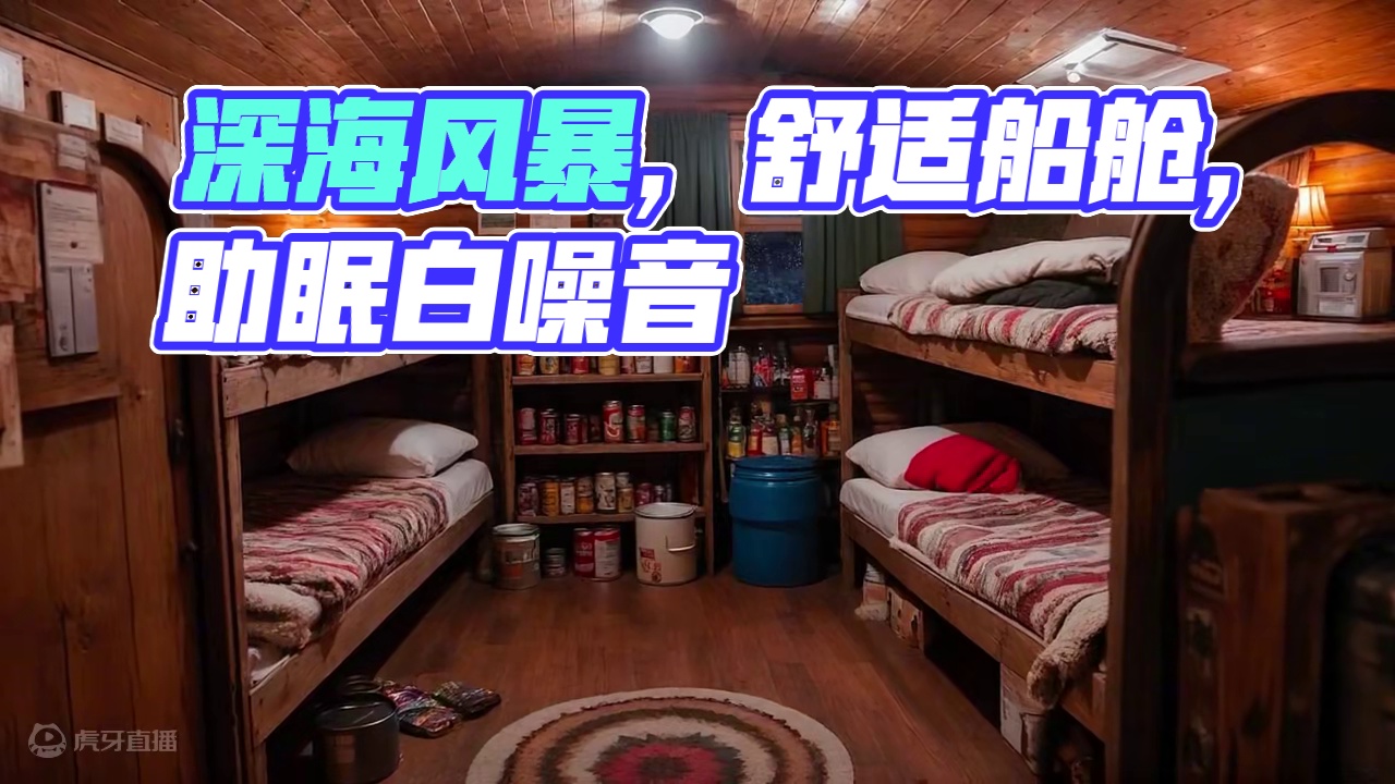 在深海遭遇风暴，躲在坚固又舒适的船舱，海浪，雷暴，和雨点声 #白噪音 #助眠声音 #睡眠音乐 #助眠