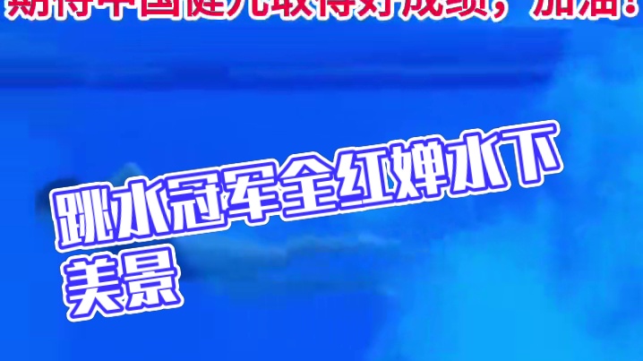 【 】跳水队水下镜头原来这么美！第一次看到全红婵在水下的镜头，水面上是世界跳水冠军，在水里宛如一条美