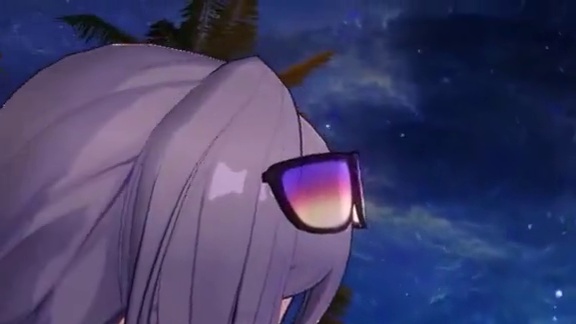 新增换装丨幽月·塞勒涅全新换装「海滩漫步」 #深空之眼 #渊海望月