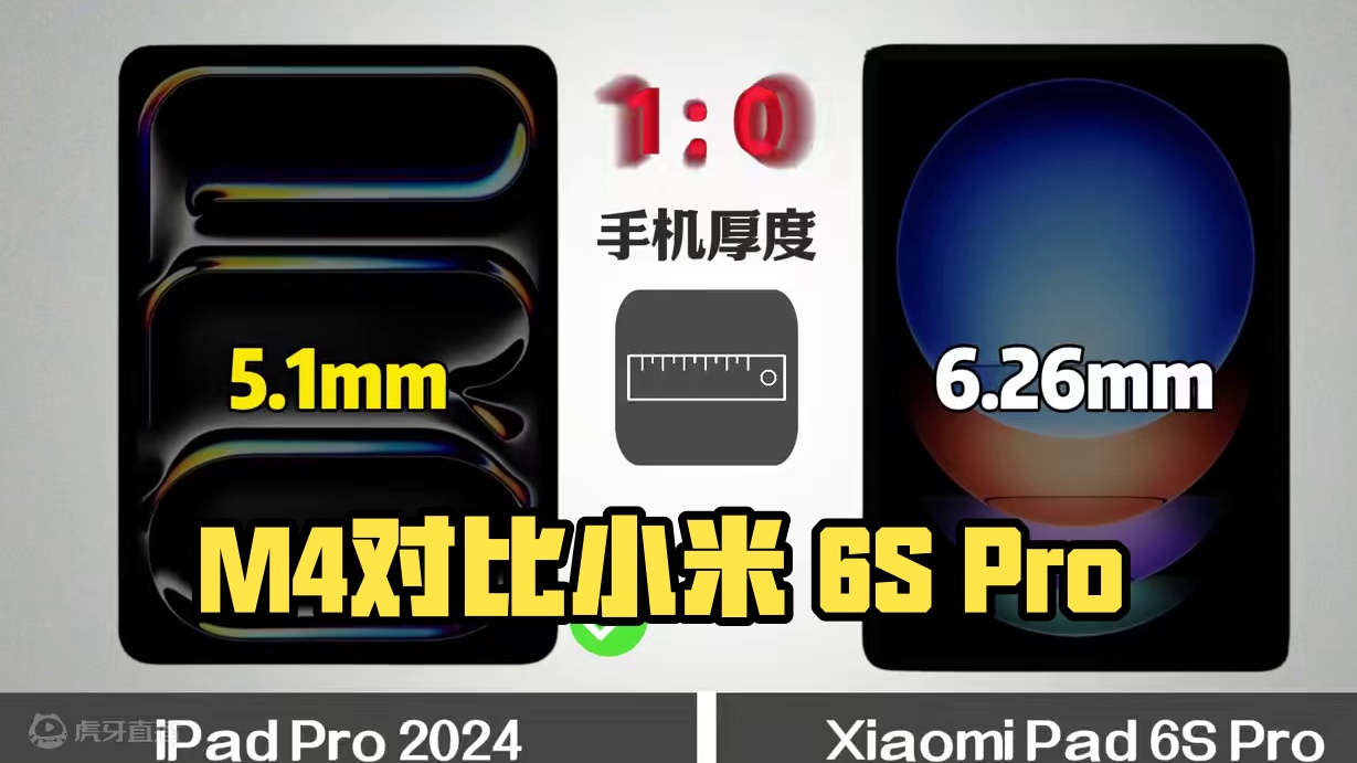 搭载M4的iPad Pro全面对比小米Pad 6S Pro #iPad #苹果 #小米 #平板电脑 
