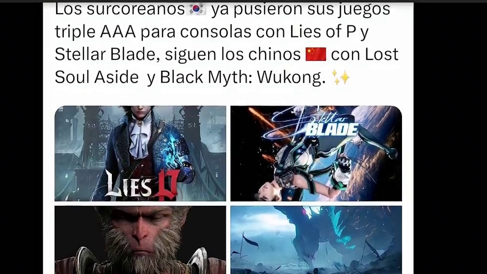 外网开始了一场中韩单机游戏孰强孰弱的辩论！ #黑神话悟空 #匹诺曹的谎言 #剑星 #失落之魂 #还得