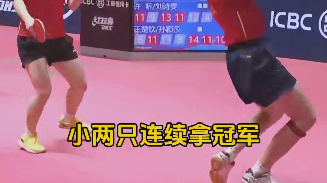 两小只失利过，被放养过，受伤过，但他俩永不服输，后面就是冠军不断，巴黎三金在向他俩招手。#孙颖莎