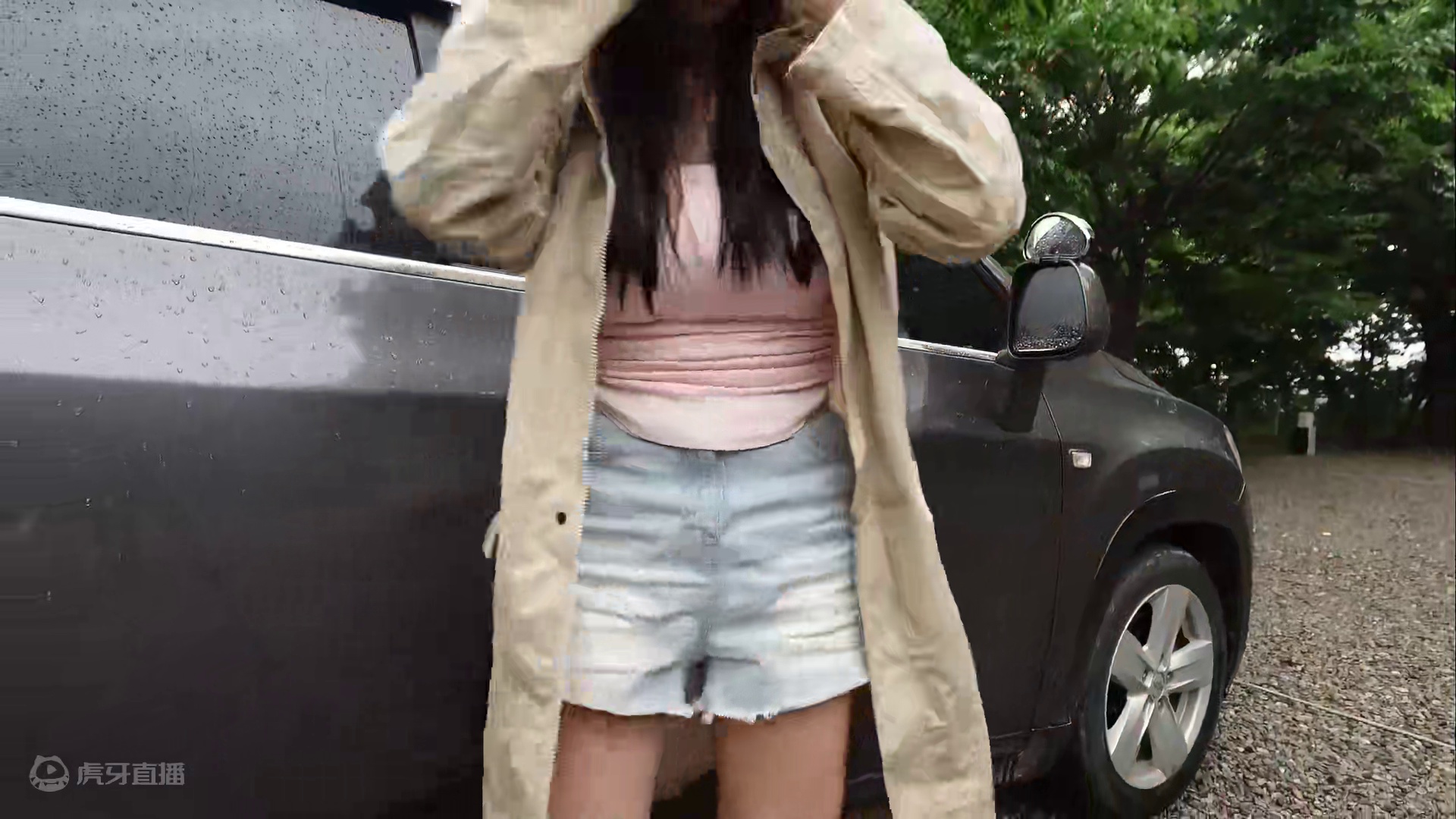 【无限露营】小姐姐暴雨中用豪华充气帐露营 #露营 #雨中露营 #助眠 #真正的露营女孩