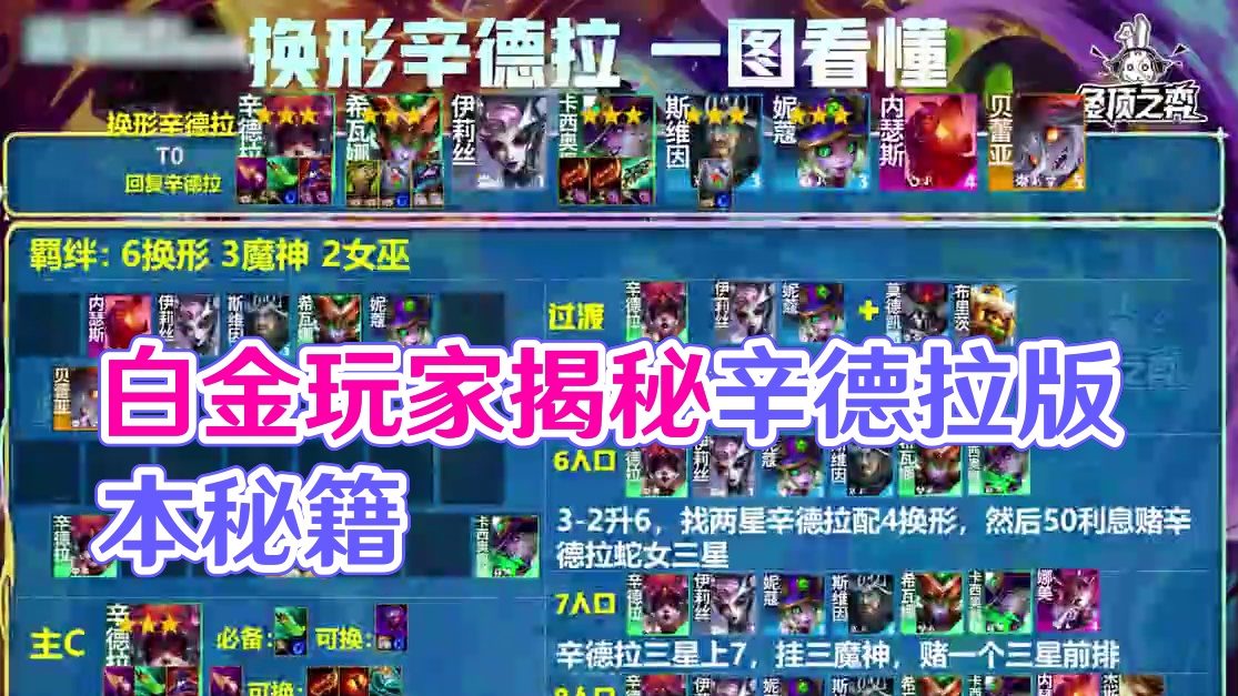 一天上白金，版本第一阵容唯有换形辛德拉 #云顶之弈  #金铲铲之战   #云顶S12上线  #云顶之