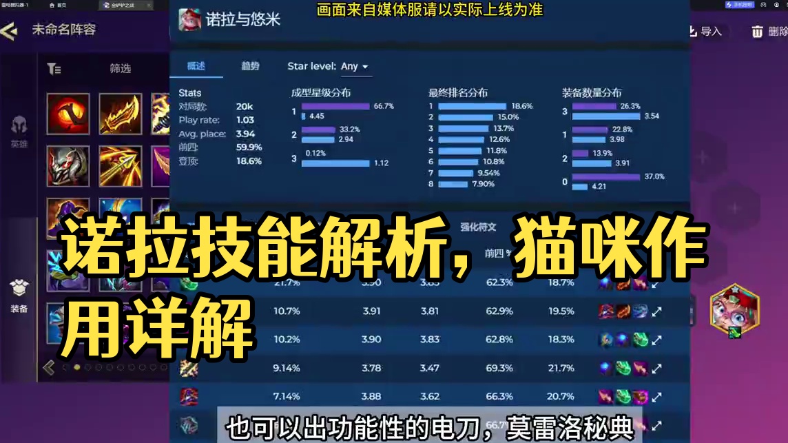 S12诺拉怎么出装？猫咪有什么作用？诺拉与悠米技能解析#金铲铲之战 #金铲铲之战魔法乱斗 #云顶之弈