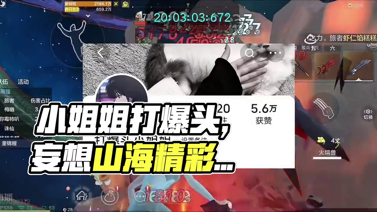 别人把小姐姐当素材，我把小姐姐当打手！ #妄想山海 #妄想山海鲲鲲福报