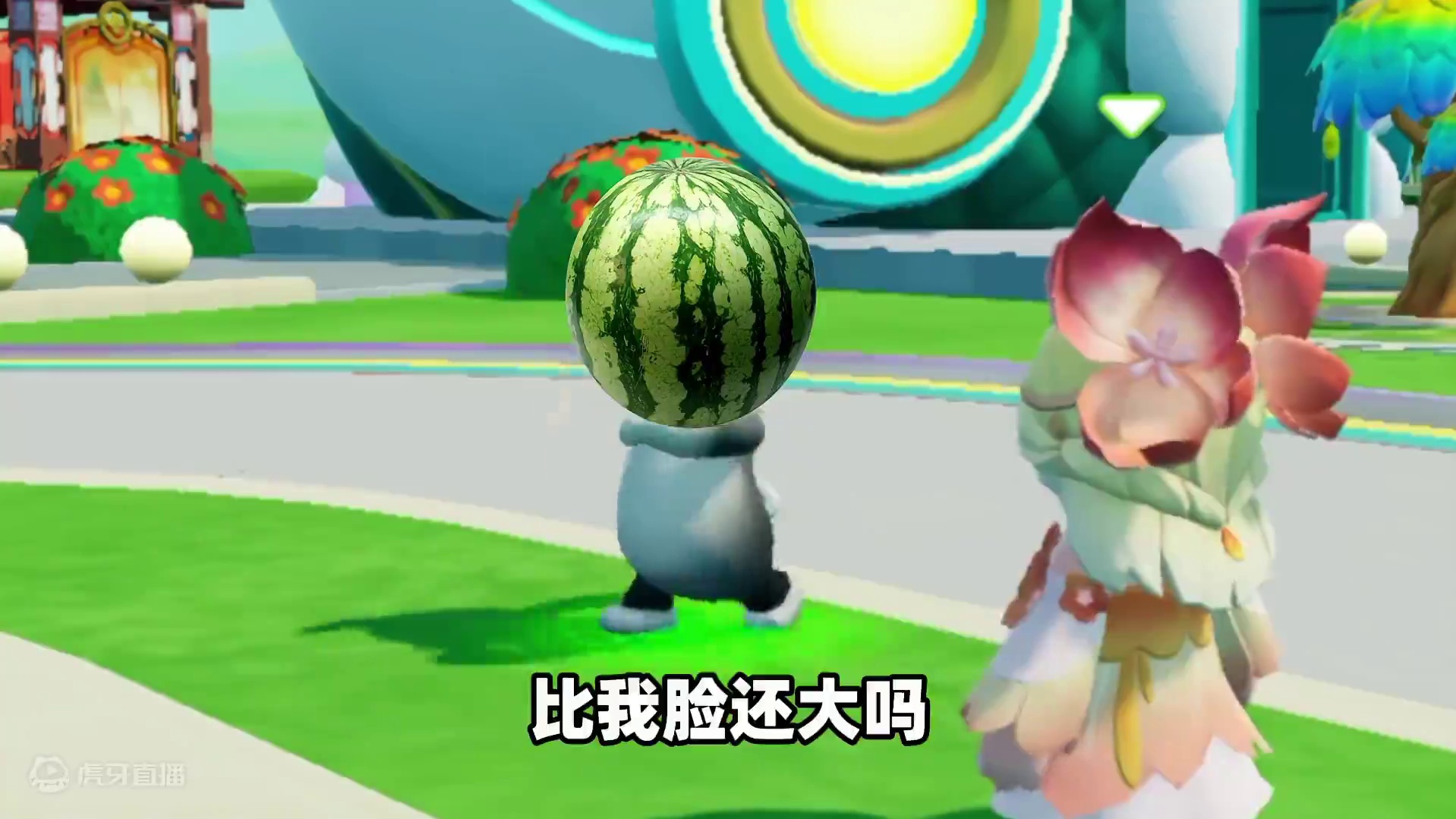 元梦之星：给西瓜讲震撼八卦！他竟然惊掉了他的下巴？ #元梦之星 #元梦之星甜心乐园赛季 #游戏内容风